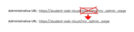 Możliwy błąd URL po instalacji